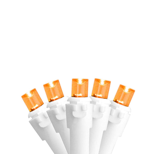 Rynx | Northlight 50 Orange Led Christmas Lights - 16.25 Ft Wide Angle, White Wire, Plastic