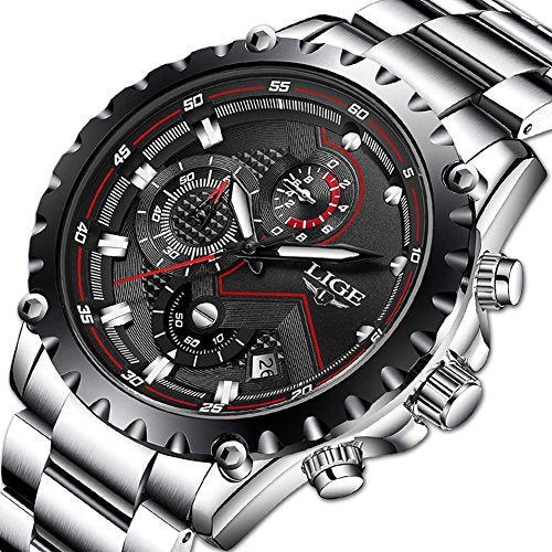 Rynx | Men's Stainless Steel Chronograph Waterproof Sports Quartz Watch