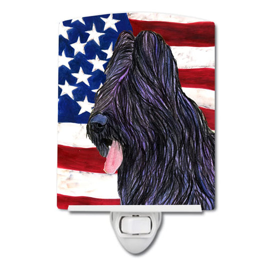 Rynx | Caroline's Treasures Ceramic Night Light - USA American Flag, 6X4X3, UL-Approved, Multicolor
