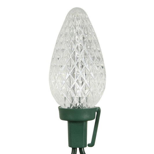 Rynx | Vickerman 25 Lights Pure White C9 Led Light Set On Green Wire