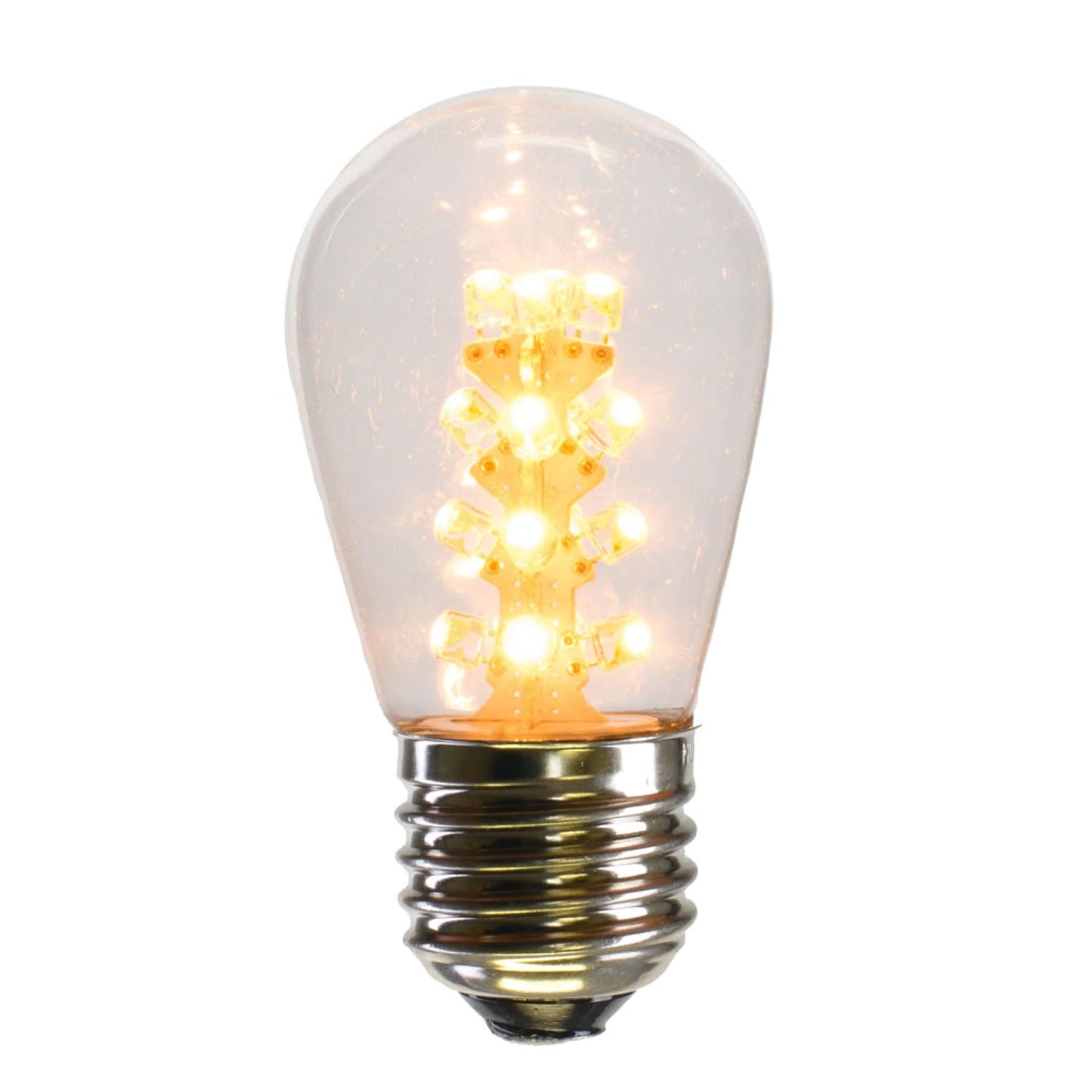 Rynx | Vickerman S14 Led Warm White Transparent Plastic Bulb E26 Medium Nickel Base, 5 Per Pack.