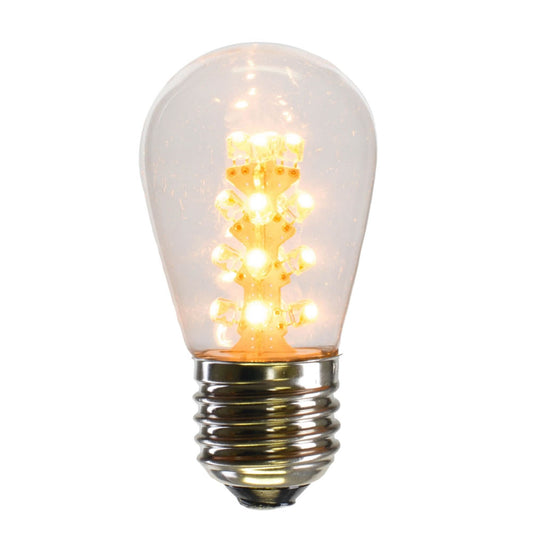 Rynx | Vickerman S14 Led Warm White Transparent Plastic Bulb E26 Medium Nickel Base, 5 Per Pack.
