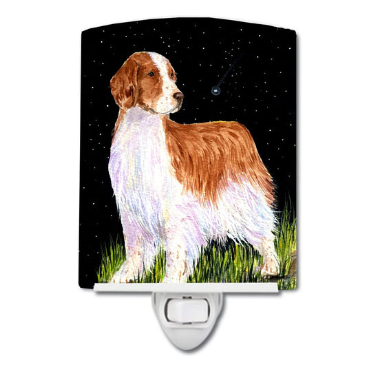 Rynx | Caroline'S Treasures Starry Night Welsh Springer Spaniel Ceramic Night Light, 6X4X3, Ul-Certified