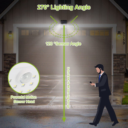 Rynx | Kocaso 88 Leds Solar Wall Lamps with Motion Sensor, Ip65 Waterproof for Garden & Garage