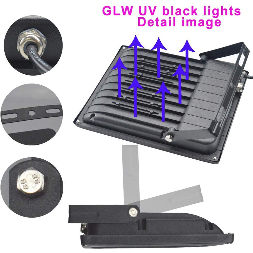 Rynx | Glw 30W Led Black Light - Waterproof Floodlight For Events, Stage, And Aquariums (2 Pack)