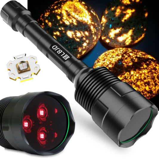 Rynx | Lbjd 365Nm Uv Black Light Flashlite, High power black light flashlights with professionally filtered 3 Led pearl, for detection of pet urine, dry spots, observation of gemstones (8.6'' 11.4'')