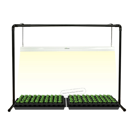Rynx | Igrowtek 4 Foot 40W Led Grow Light Stand Rack For Seedling, Grow Light For Indoor Plant, Natural White Light Full Spectrum Led Grow Light, Height Adjustable, Iron Pipe Frame, With On/Off Switch