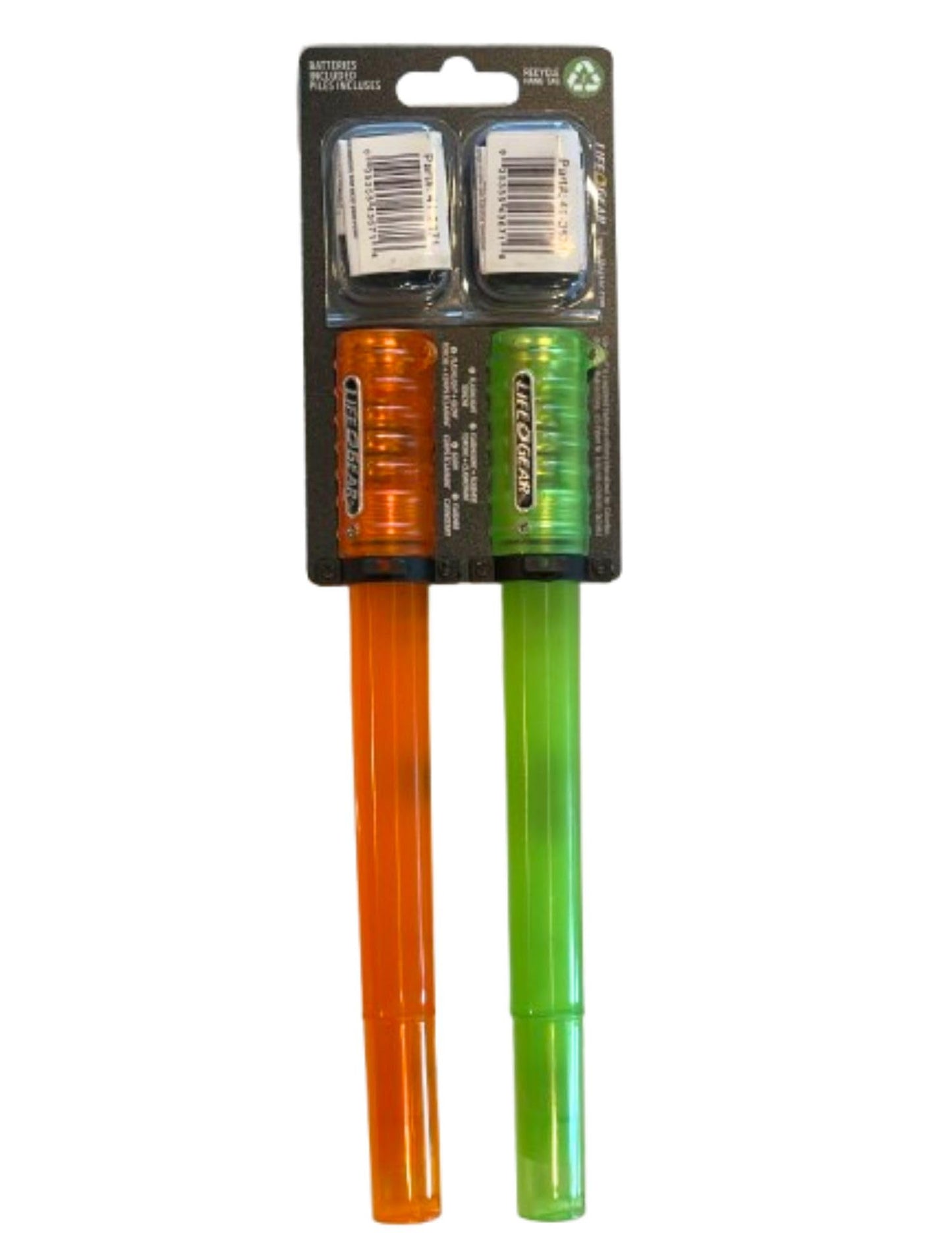 Rynx | Life Equipment Glow Stick Flashlight With Whistle & Cord, 2-Pack, Orange