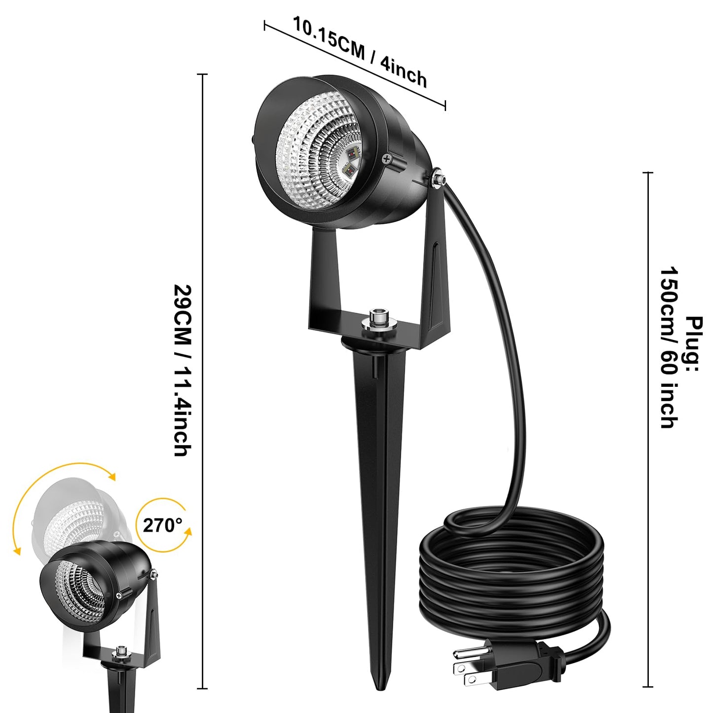 Rynx | Vacuum Cleaner 1500Lm Rgb Led Landscape Light, 15W Waterproof Spotlights With Remote Control - 2 Pack