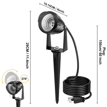 Rynx | Vacuum Cleaner 1500Lm Rgb Led Landscape Light, 15W Waterproof Spotlights With Remote Control - 2 Pack