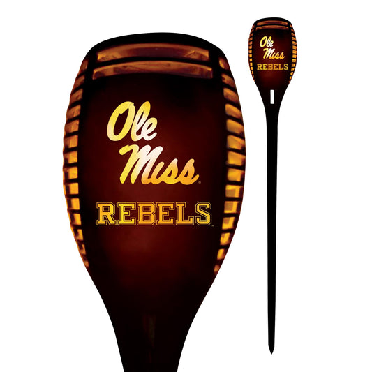 Rynx | Sporticulture Ncaa Ole Miss Led Tiki Torch - 36" Waterproof Flaming Light For Outdoor Decor