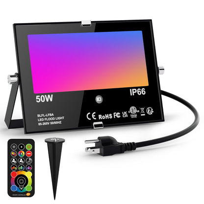Rynx | Hydong 500W Rgb Led Floodlight - Dimmable, Remote Control, 120 Colors, 5000Lm