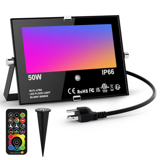 Rynx | Hydong 500W Rgb Led Floodlight - Dimmable, Remote Control, 120 Colors, 5000Lm