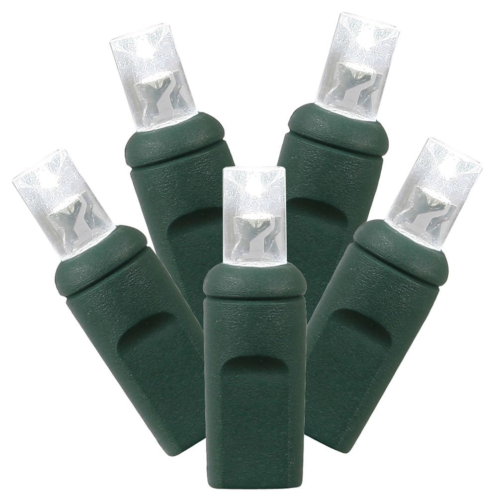 Rynx | 50 Light Wide Angle Pure White LED Light Set on Green Wire