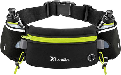 RYNX | Running Belt With Water Bottle – Comfort & Style Black-Yellow