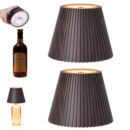 Rynx | Wilit 2 Pack Thread Lamp, 3-Level Brightness Wireless Table Lamp Shades, Rechargeable Lamp Battery Powered Lamp For Be