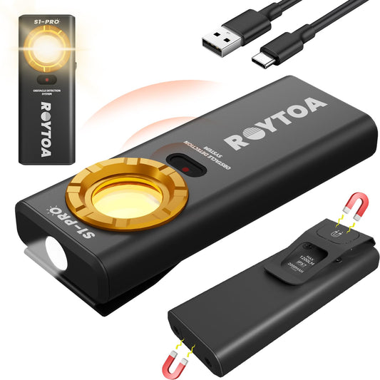 Rynx | Roytoa Rechargeable Work Light, 1200 Lumen Edc Slim Flat Flashlight With Magnetic Base & Back, Proximity Sensor, Clip For Pocket, Small Portable For Car Repairs/Inspections/Travel/Tour/Anything/Outdoors