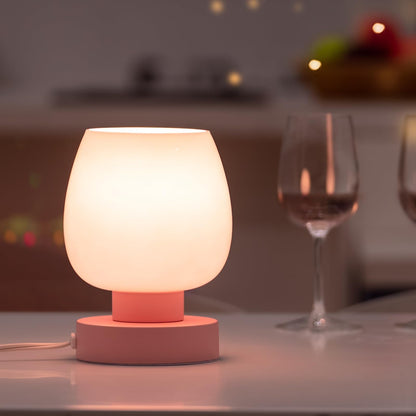 Rynx | Onewish Pink Touch Nightstand Lamps Set of 2, Dimmable Nightstand Lighting, Modern Design