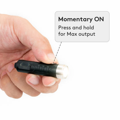 Rynx | Rovyvon Aurora A1 Led Keychain Flashlight, 650 Lumen, Usb-C Rechargeable, Gray