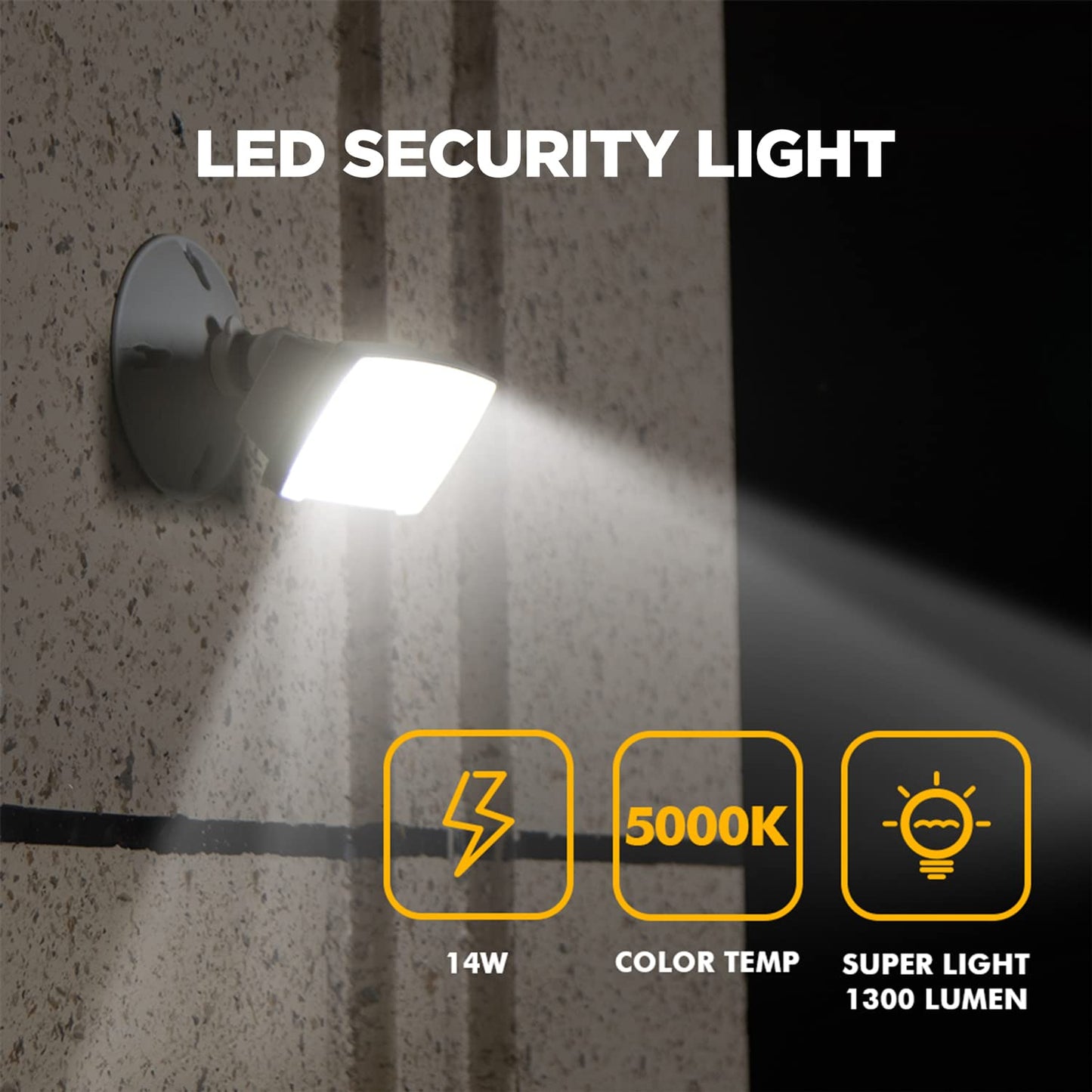 Rynx | Lutec 14W Led Floodlight 1300Lm 5000K Waterproof Single-headed Outdoor Security Fixture