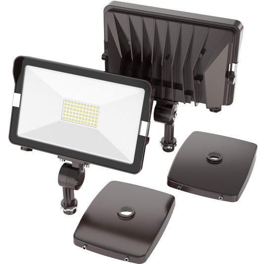 Rynx | Hyperlite 50W Floodlight Outdoor 2-pack, Led Floodlight With Bracket Mount, Floodlight Wall Mount 5000K 5,500Lm Ip65 Waterproof Led Security Light For Garden Garage Ul-listed