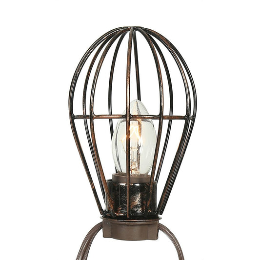 Rynx | Vickerman 10Lt C7 Clear Bulb With Copper Metal Lamp Base Set, Ul, Brown Wire With 24" Spacing, 20' Long