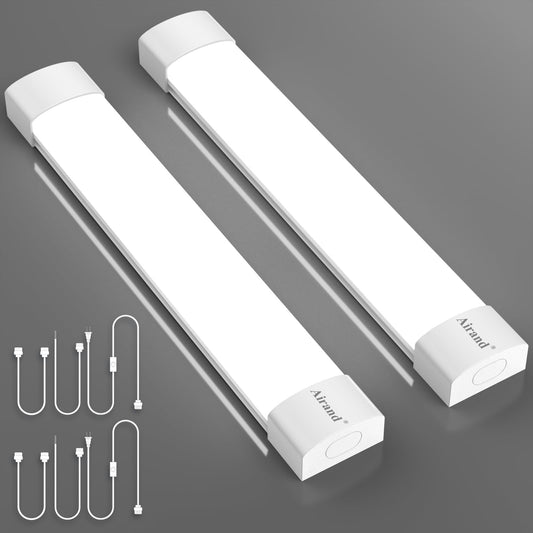 Rynx | Airand Led Ceiling Lighting Fixture, 1.43Ft Plug In Light 2Pcs, Ip66 Waterproof Connectable Tube Light 5000K 16W Light Bar Under Cabinet