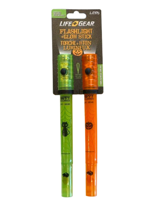 Rynx | Life Equipment Glow Stick Flashlight With Whistle & Cord, 2-Pack, Orange