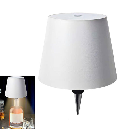 Rynx | Aimars Thread Lamp Bottle, Led Wine Bottle Light Rechargeable Bottle Light, Stepless Dimming Table Lamp With 3 Color Temperatures For Bedroom/Restaurants/Bars/Outdoor Dining (White Stripe-2 Packs)