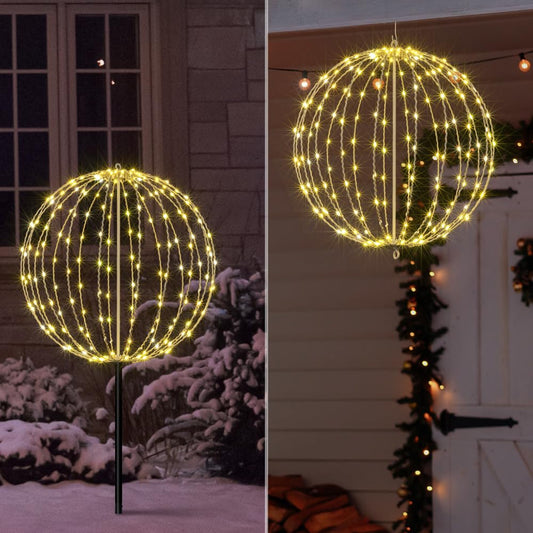 Rynx | Lightshare 20In 200Led Light Ball Hanging Decoration Hall Light Sphere Light Fold Bar Metal Frame Indoor Outdoor Waterproof Ga