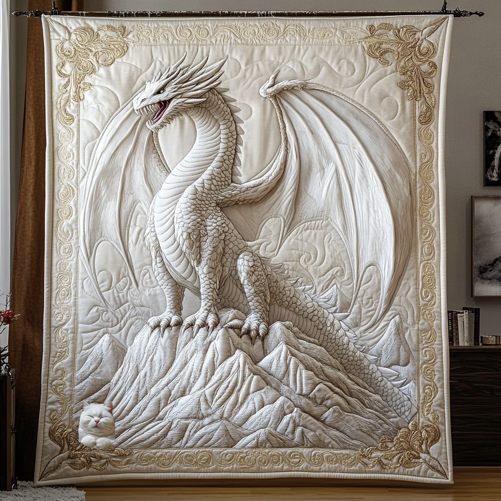 Rynx | Heavenly White Dragon Quilt