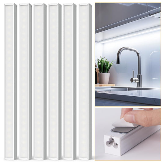 Rynx | Speeplant Under Cabinet Lighting - 1Ft Linkbar Led Shelf Light, Cold White 6500K, Plug-In Under Cabinet Light For Kitchen, Desk
