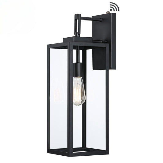 Rynx | Faymart 22" Dusk to Dawn Outdoor Wall Lamp with Photocell Sensor - Extra Large Metal Lantern