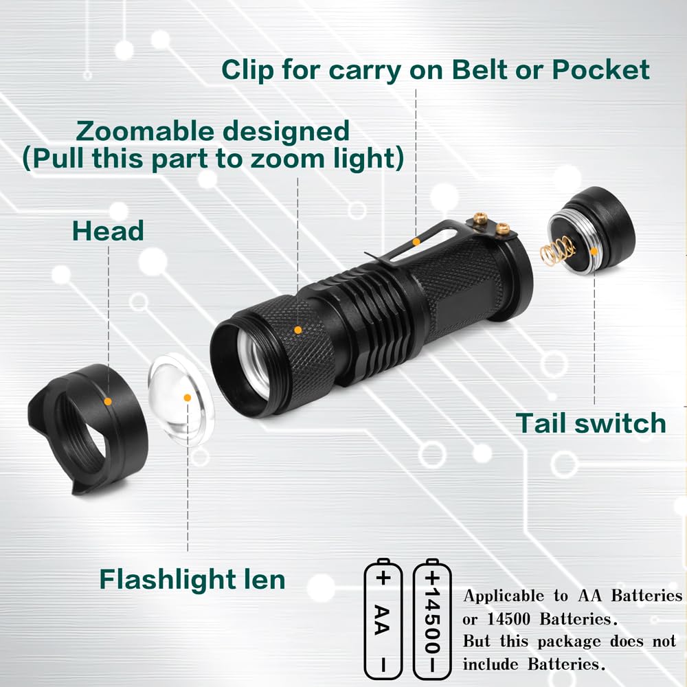 Rynx | Raysoar 4 Pack Green Light Led Flashlight - 150 Yards Range For Night Observation