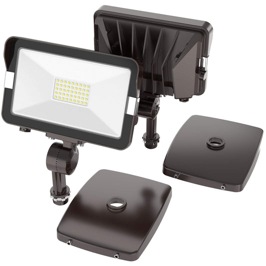 Rynx | Hyperlite 30W Flood Light Outdoor 2 Pack, LED Flood Light with Adjustable Bracket, Flood Light Wall Mount 5000K 3,300Lm IP65 Waterproof LED Security Light for Garden Garage UL Listed