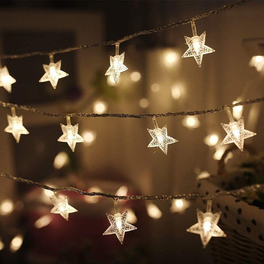 Rynx | Twinkle Star 100 Led star light sources, 33Ft plug in fairy light sources waterproof, expandable for indoor, outdoor, wedding party, Christmas tree, New Year, Ramadan, garden decoration, warm white
