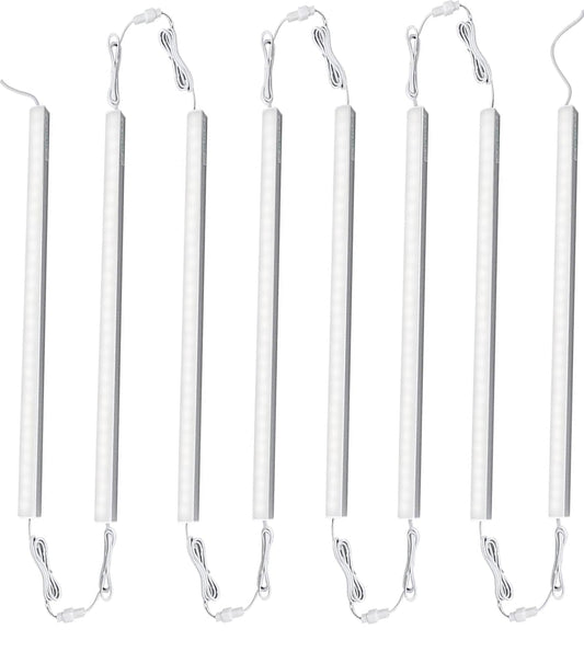 Rynx | Cefrank Under Cabinet Lighting, 8Pcs 12'' V-Shape Linkable Led Light Bars For Kitchen Cabinet, Showcase Display, Shelf - 16Watt