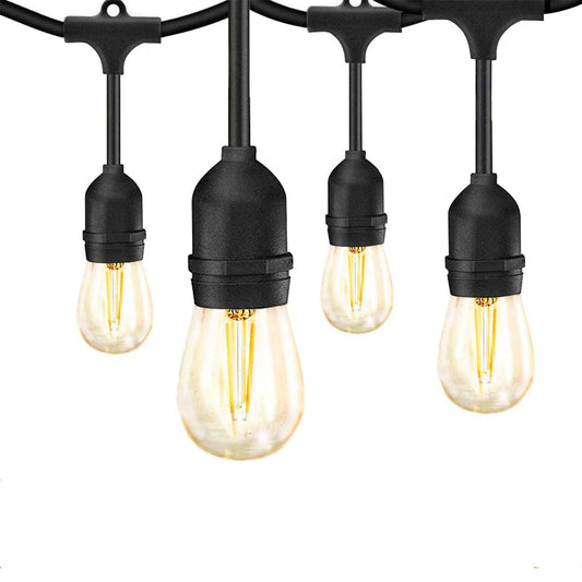Rynx | Banord 96Ft Outdoor String Lights, 30 Dimmable Shatterproof Led Bulbs, Warm White, Waterproof