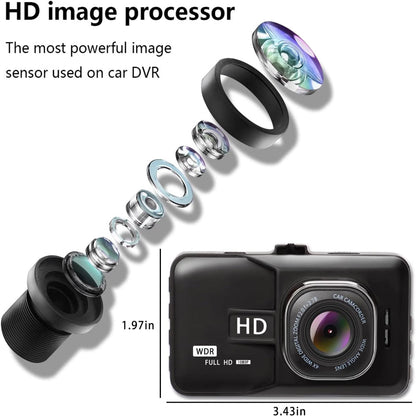 Rynx | Dash Cam Car Dash Camera, 1080P Ultra Wide Angle HD Lens, HD Night Vision Car Surveillance