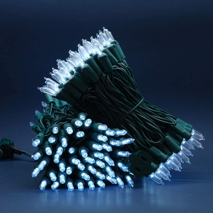 Rynx | Sweet Shine 200 Connectors Cold White Led Christmas Lights, 66 Ft Green Wire, Ul Certified