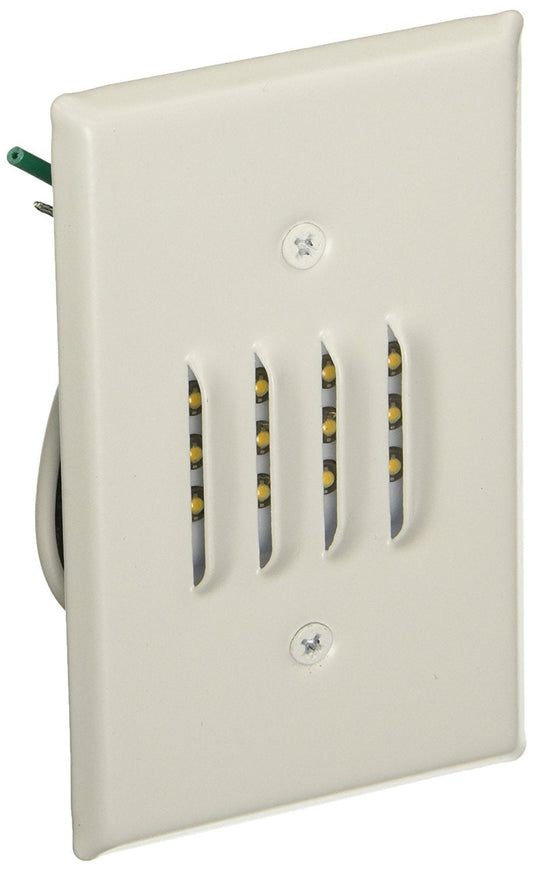 Rynx | Elco Lighting Led Mini Step Light, Louvered Faceplate, 120V, White, Alloy Steel