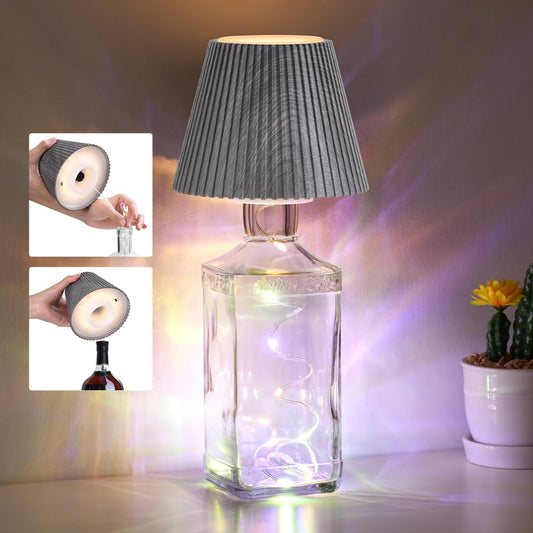 Rynx | Wilit Wireless lamp bottle for liquor bottles, 3-level brightness rechargeable lampshade, wine lamp for home decor, unique flag