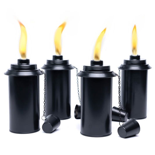 Rynx | Backyadda Flashlight Replacement Canisters, 16 Oz, 4-Pack, Compatible With Most Tiki Brands, Metal