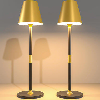 Rynx | Timjorman Modern LED Wireless Table Lamp, 4000Mah Rechargeable, 3-Level Brightness, Gold & Black