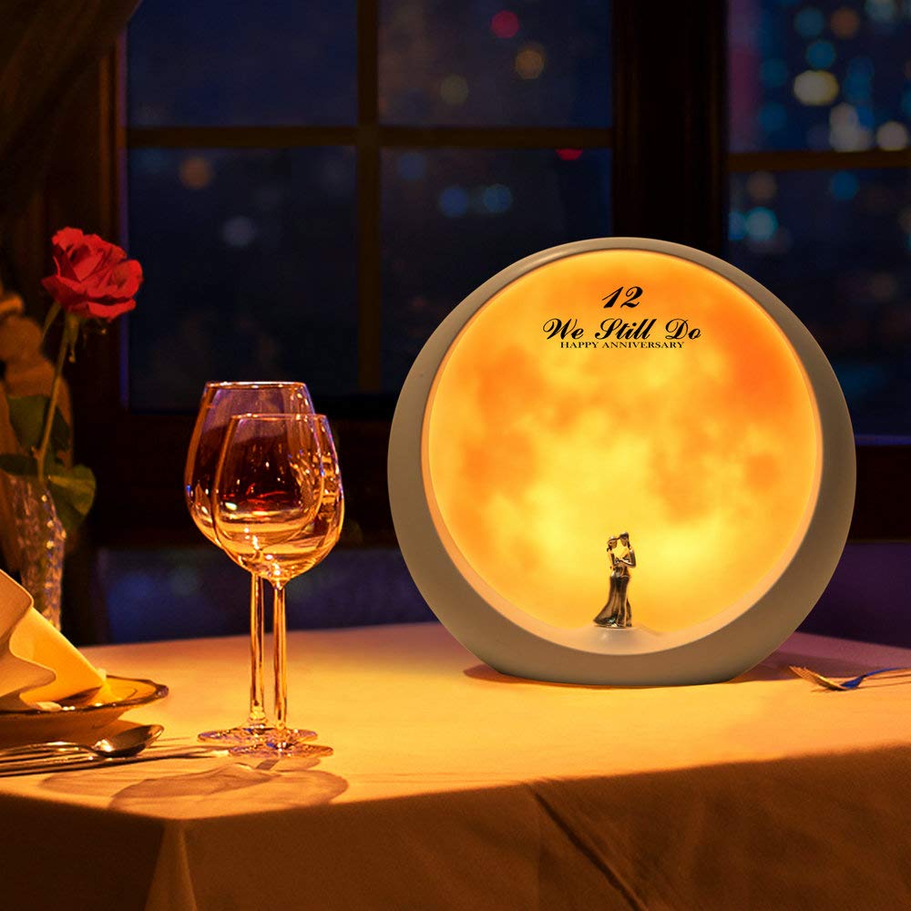 Rynx | Mamre Moon Mood Lamp - Unique White Art Decoration For Anniversary & Valentine's Day Gift