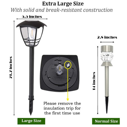 Rynx | Magic Gift Vintage Solar Light, 4 Pack, Warm White LED Bulbs for Garden & Pathway