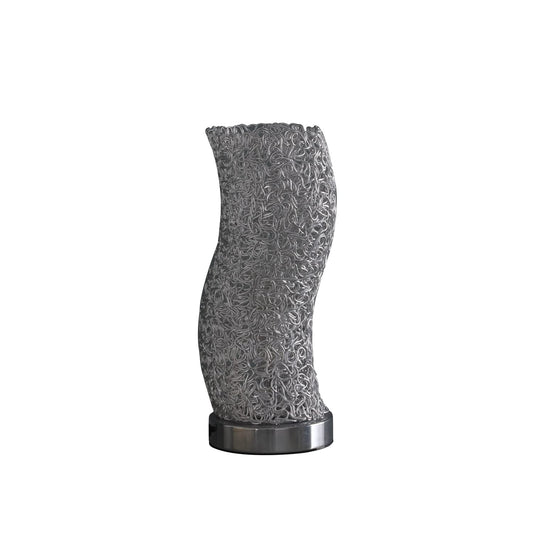 Rynx | Ore International 12-inch Artemis Exposed Aluminum Wired Curve Table Lamp