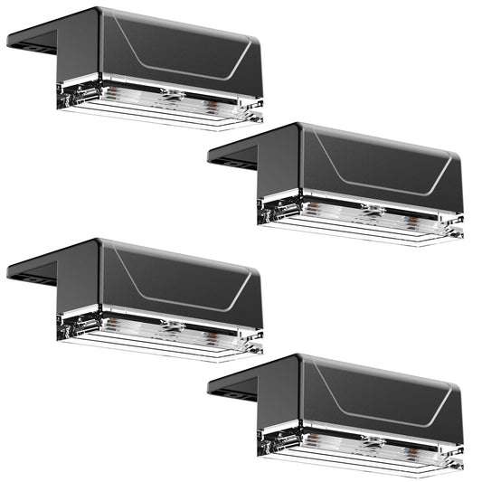 Rynx | Lianglome 4Pk Solar Fence Light Outdoor - 3000/4000/6000K 3 Modes, Ip65 Waterproof Fence Light Solar Powered, Twilight To Dawn Solar