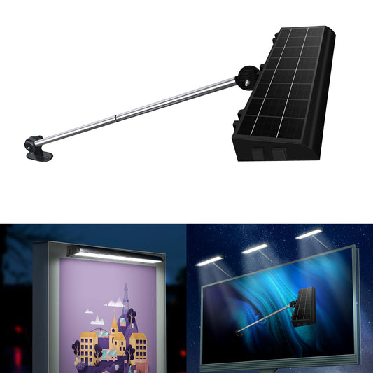 Rynx | Etzeaxus Solar Sign Light Outdoor, 232 Led 1200 Lumen Solar Sign Light, 8000 Mah Advertising Lighting For Business, Property, Store, Bus Stop, Hoa, Highway Sign, Commercial