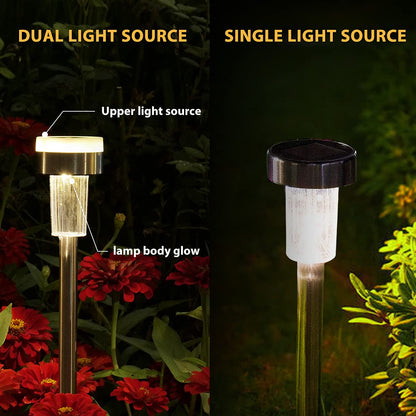 Rynx | Twinsluxes 16 Pack Solar Path Lights - Waterproof LED Double Lights For Garden & Walkway